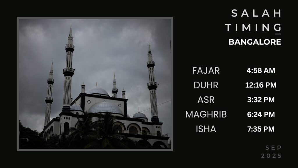 namaz timings in bangalore salah timings in bangalore