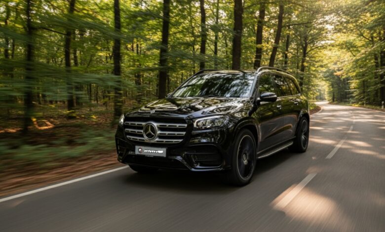 black mercedes benz gls 400d suv